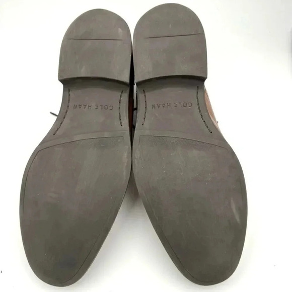 COLE HAAN Wayne Cap Toe Oxford in British Tan Size 8.5 - Picture 10 of 10